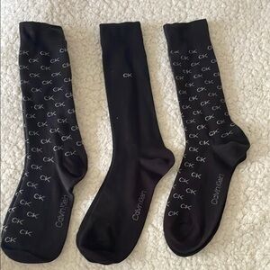 NWOT Calvin Klein Men's Black Socks - 3 Pack